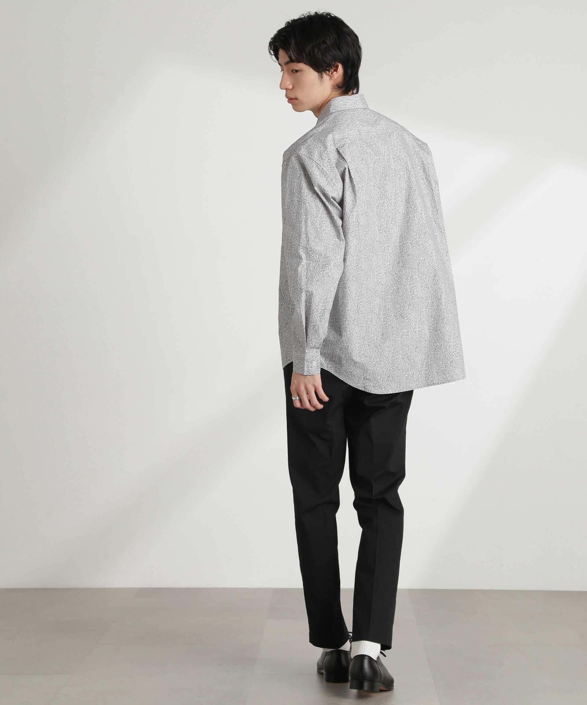 nano･universe「オリジナルパターンフラワープリントシャツ 長袖」|シャツ・ブラウス|