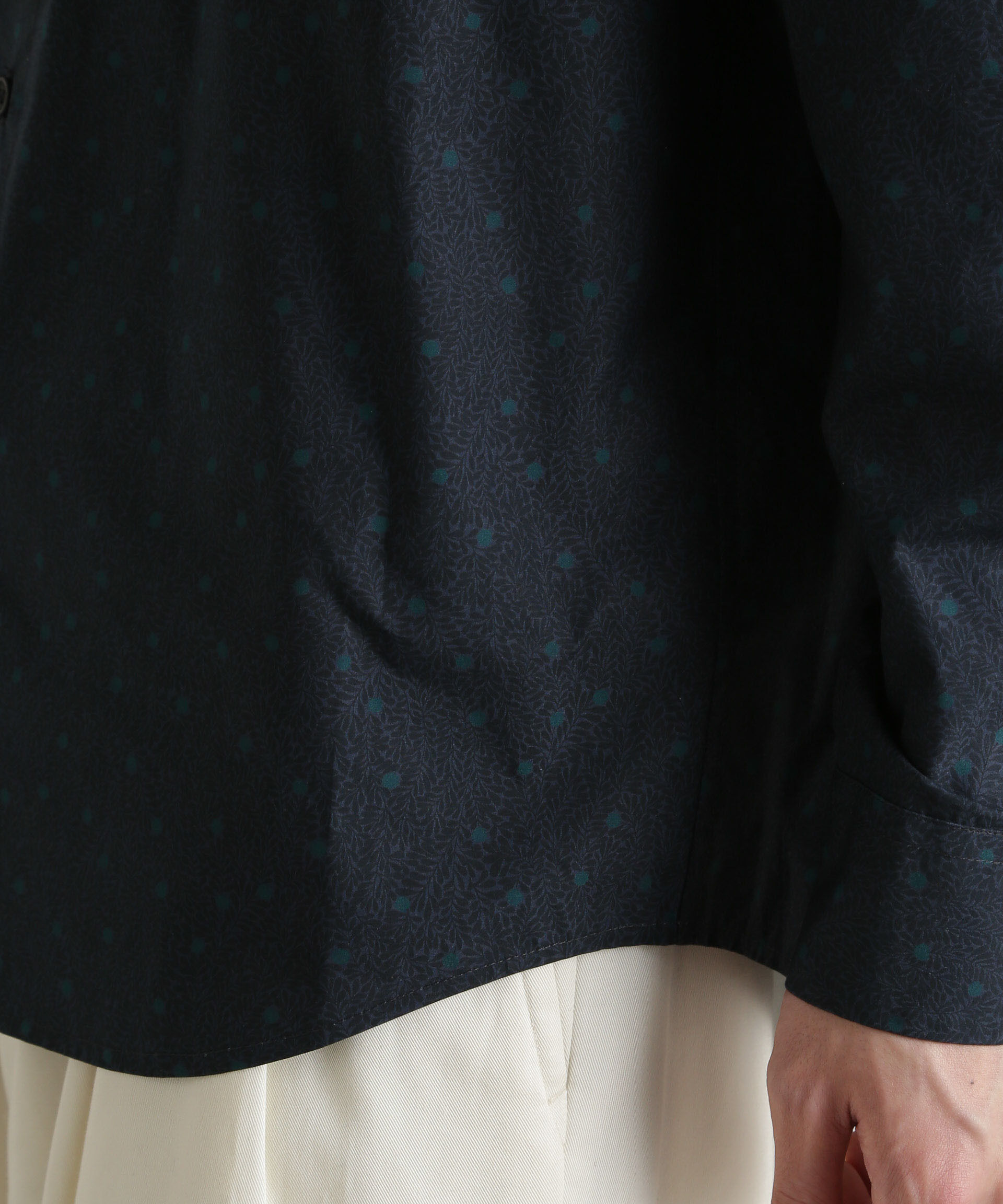 nano･universe「オリジナルパターンフラワープリントシャツ 長袖」|シャツ・ブラウス|