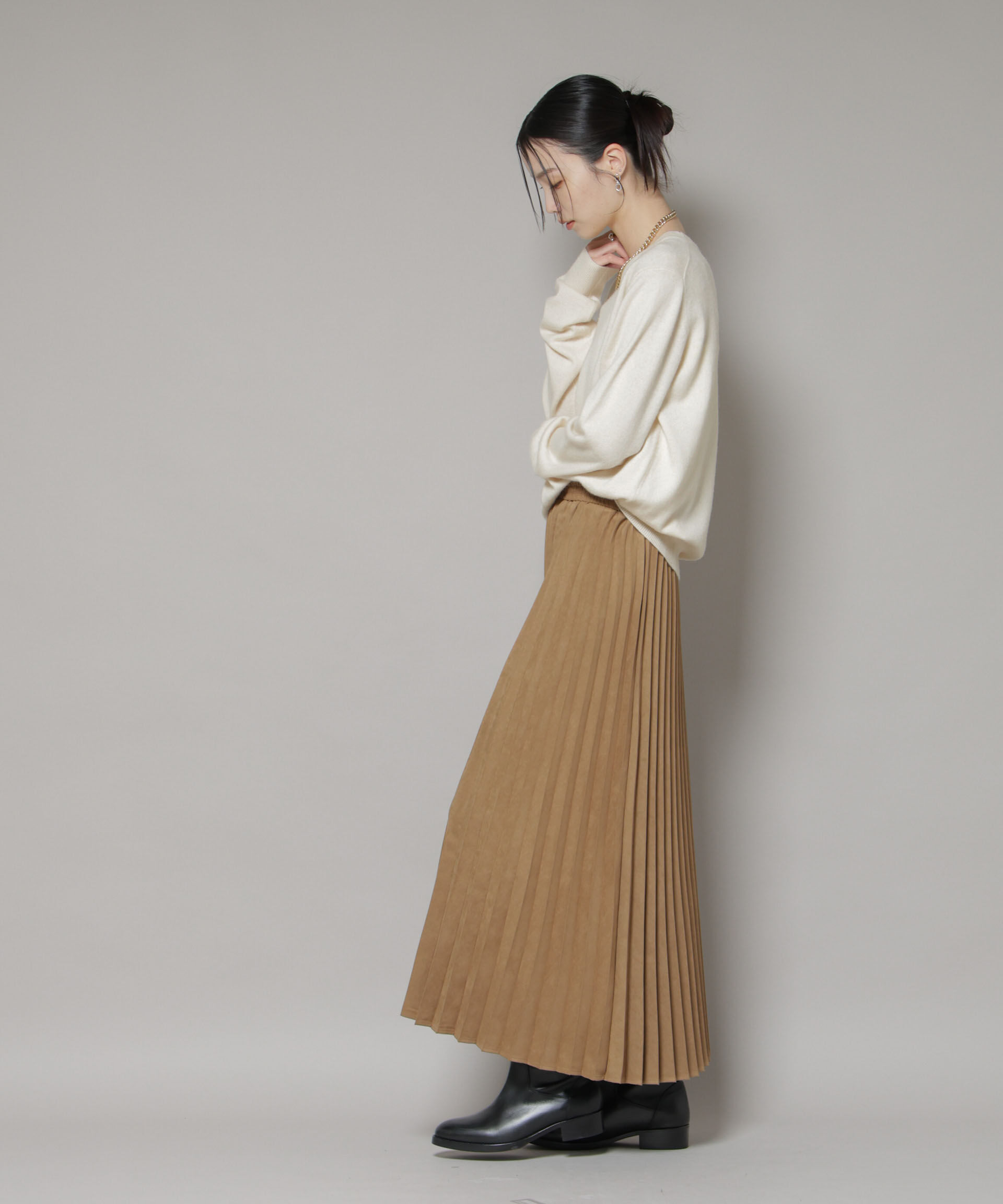 nano･universe「クルーネックカシミヤ混ニットプルオーバー」|ニット・セーター|