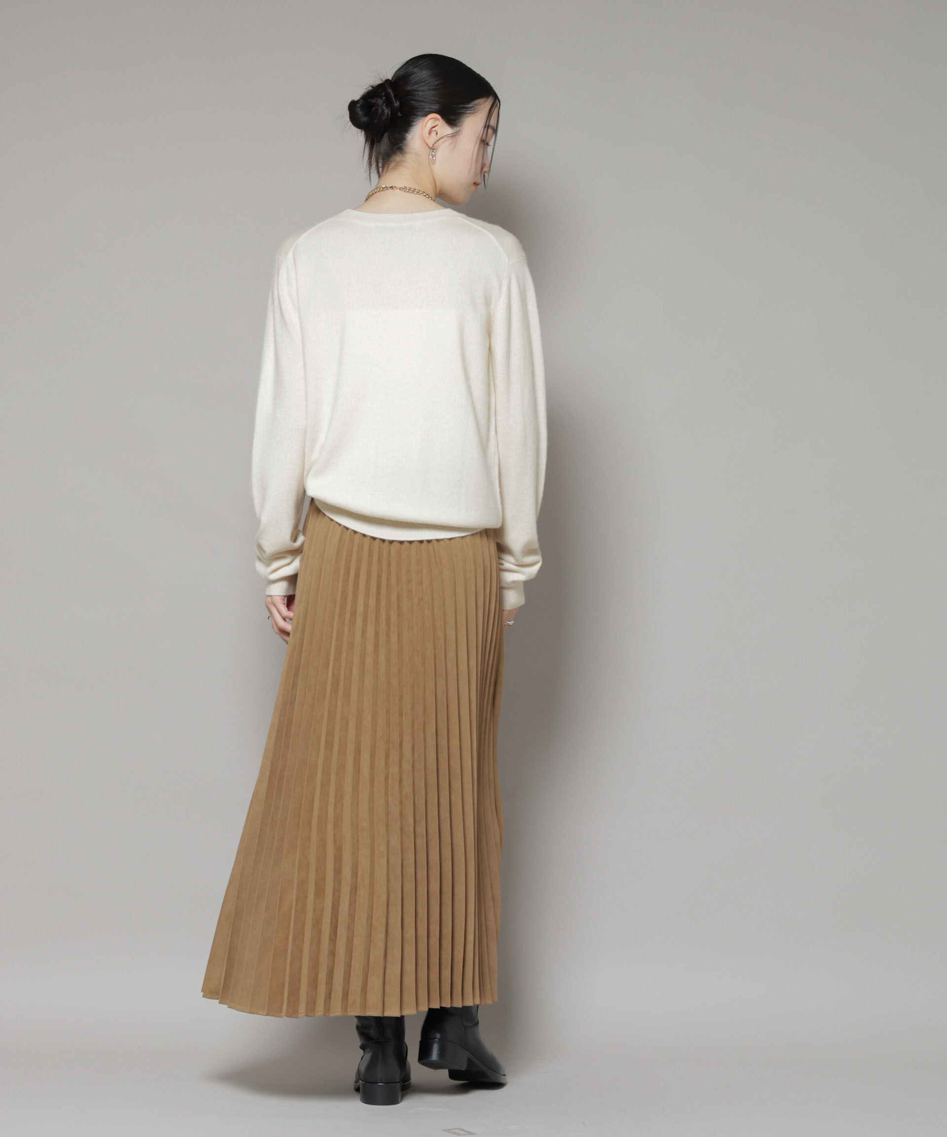 nano･universe「クルーネックカシミヤ混ニットプルオーバー」|ニット・セーター|