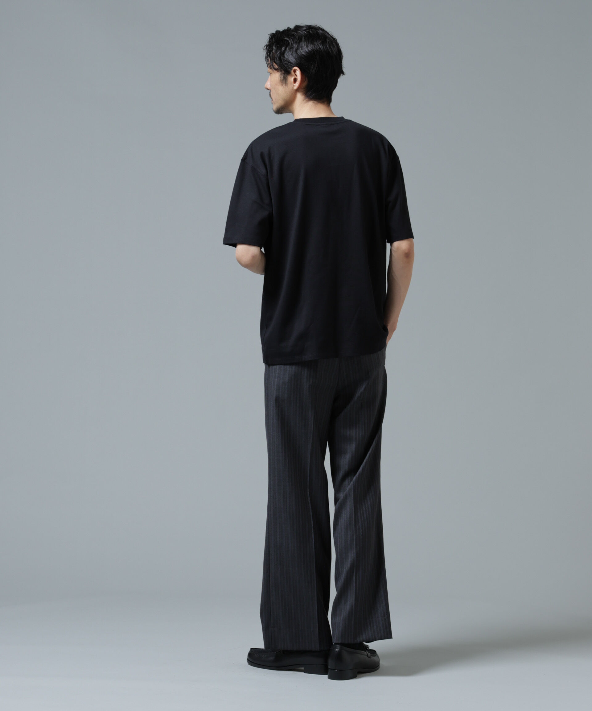 nano･universe「「Brooks Brothers別注」Anti Soaked(R) 汗染み防止 クルーネック ビッグシルエットTシャツ」|Tシャツ・カットソー|
