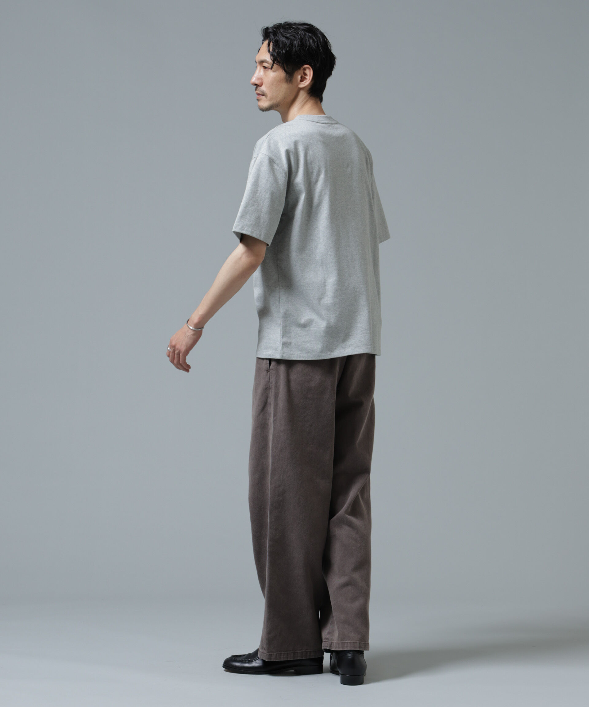 nano･universe「「Brooks Brothers別注」Anti Soaked(R) 汗染み防止 クルーネック ビッグシルエットTシャツ」|Tシャツ・カットソー|