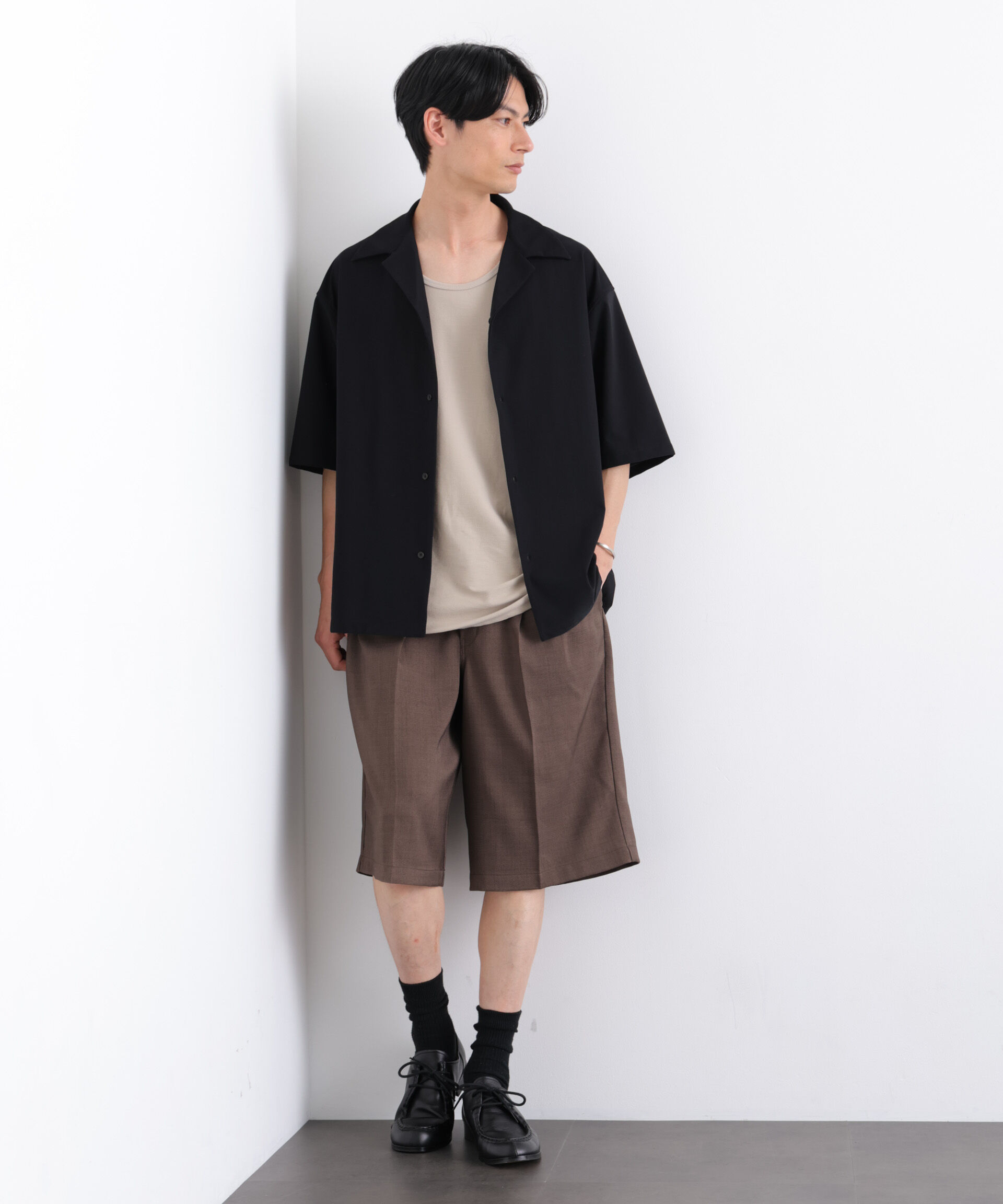 nano･universe「Dickies/別注 Wide Tuck Short Pants」|チノ|