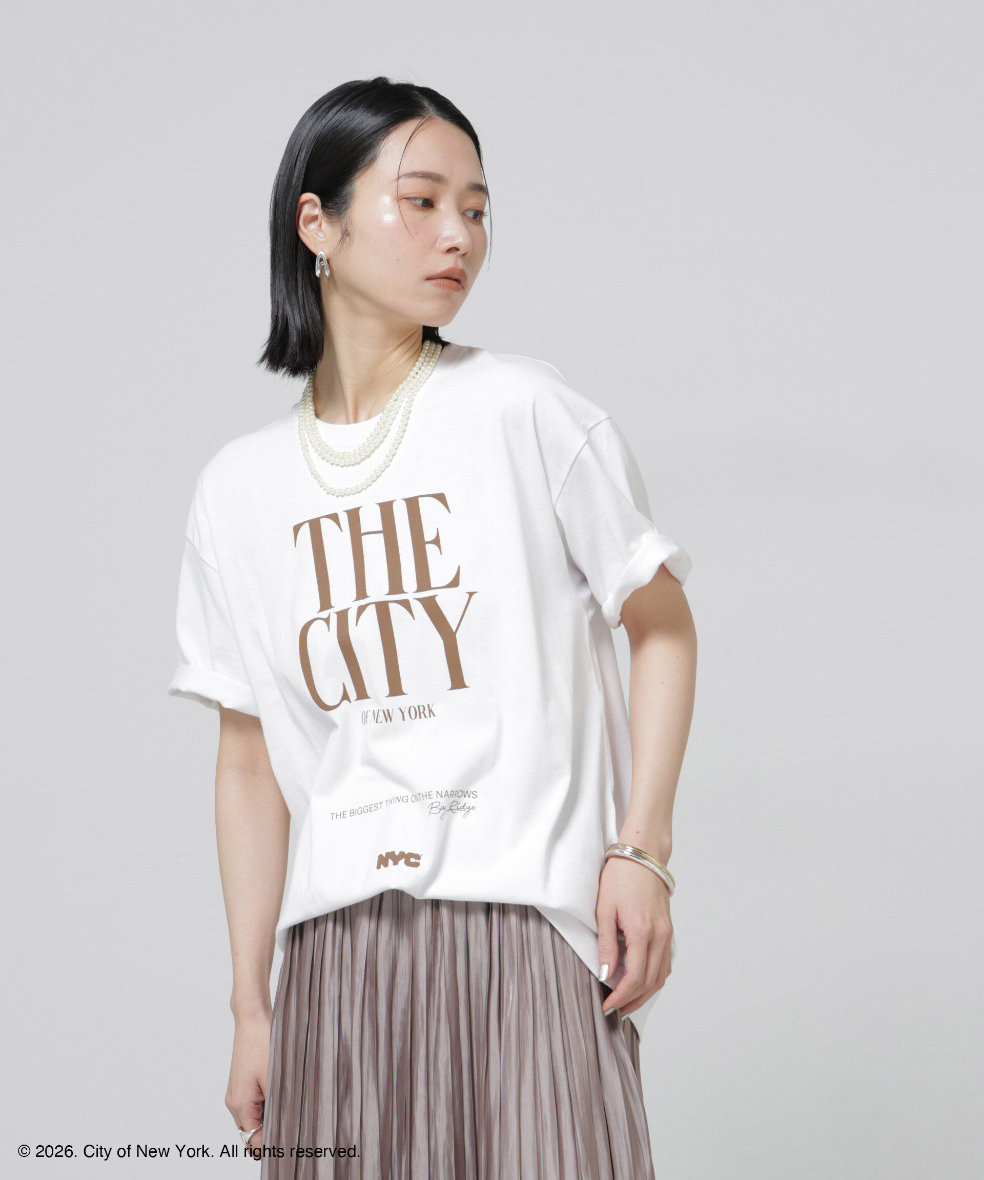 nano･universe「GOOD ROCK SPEED&times;Anti Soaked(R) 汗染み防止 NYC Tシャツ」|Tシャツ・カットソー|