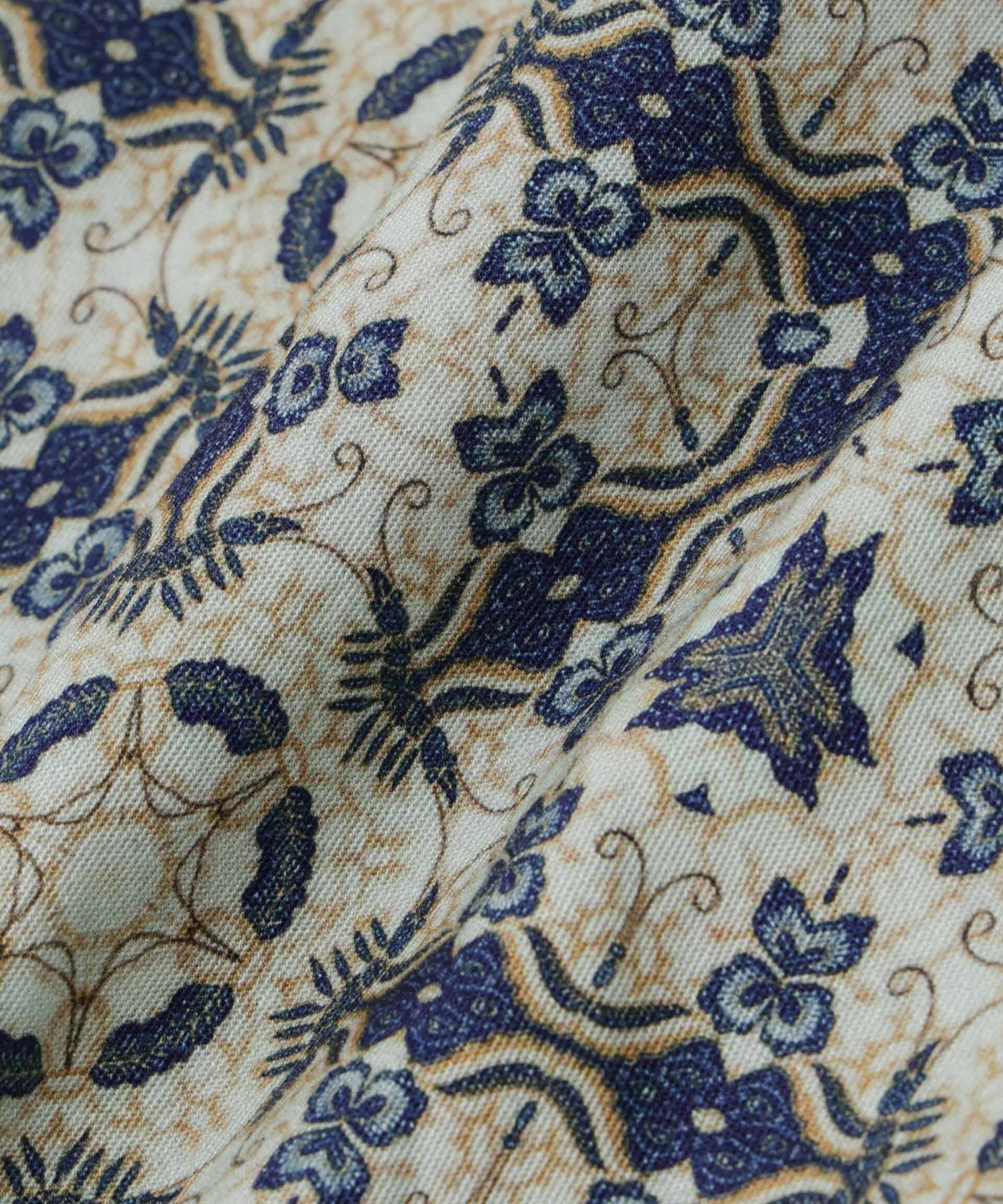 nano･universe「エスニックプリント オープンカラーシャツ」|シャツ・ブラウス|