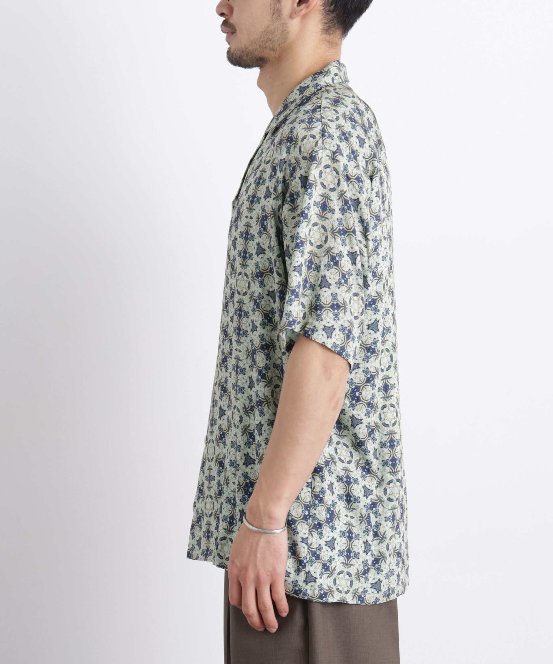 nano･universe「エスニックプリント オープンカラーシャツ」|シャツ・ブラウス|