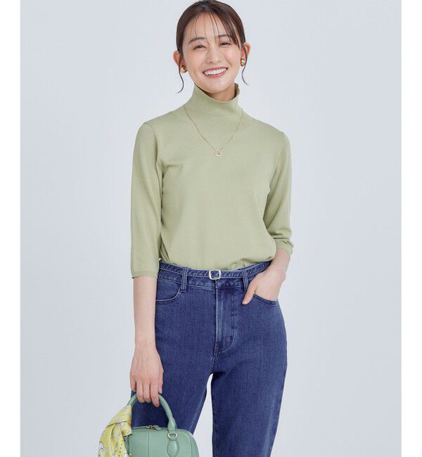 組曲「【6色展開・UVケア】モダンタートルニット」|ニット・セーター|