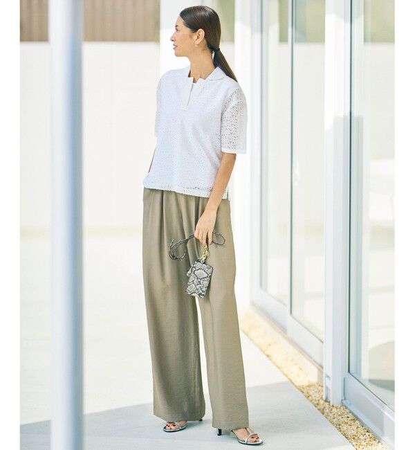 自由区「【カタログ掲載】ラッセルレースジャージー トップス」|Tシャツ・カットソー|