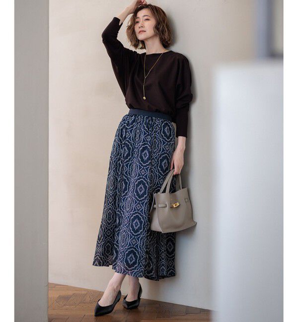 23区「【洗える/ご好評につきカラー追加】ヴィスコースストレッチ ドルマン ニット」|ニット・セーター|