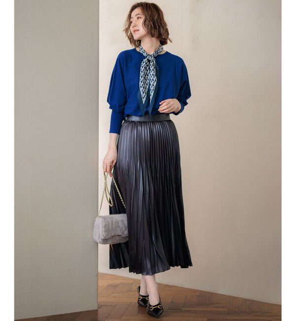 23区「【洗える/ご好評につきカラー追加】ヴィスコースストレッチ ドルマン ニット」|ニット・セーター|