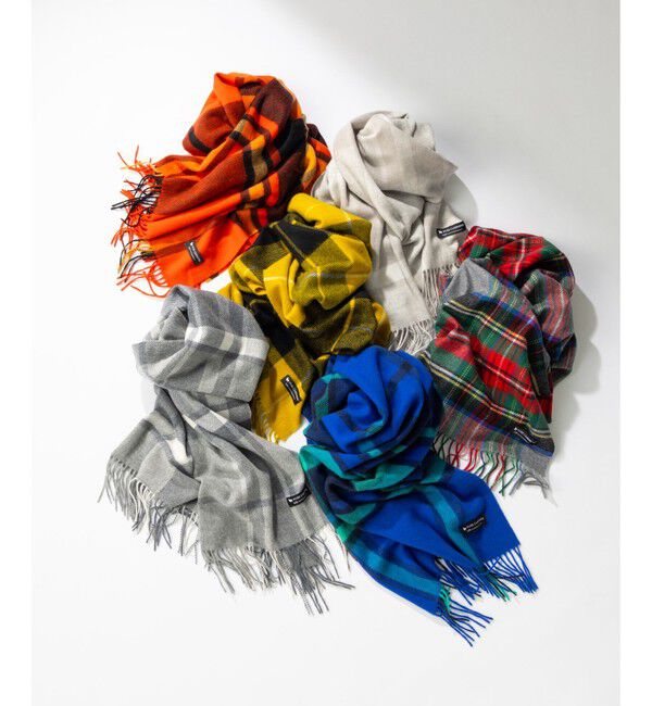 23区「カシミヤ チェック ストール」|ストール|