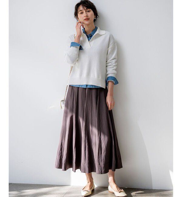 23区「ライトダンガリー デニムショートシャツ」|シャツ・ブラウス|