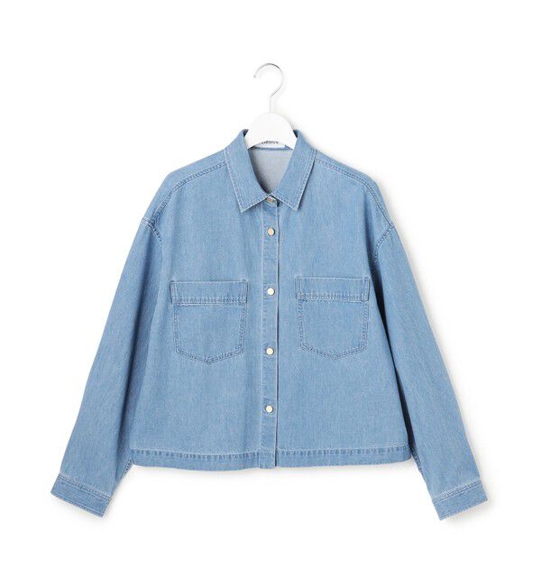 23区「ライトダンガリー デニムショートシャツ」|シャツ・ブラウス|