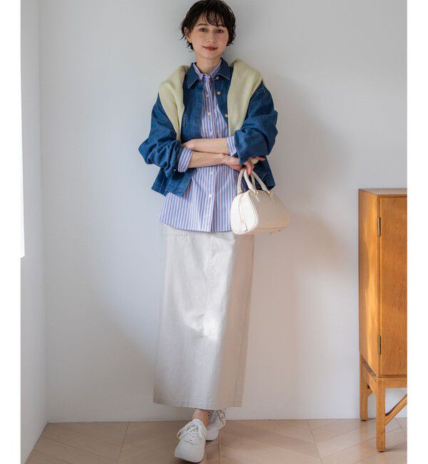 23区「ライトダンガリー デニムショートシャツ」|シャツ・ブラウス|