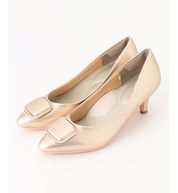 any SiS「【22.5cm~24.5cm】スクエアストーン パンプス」|パンプス|