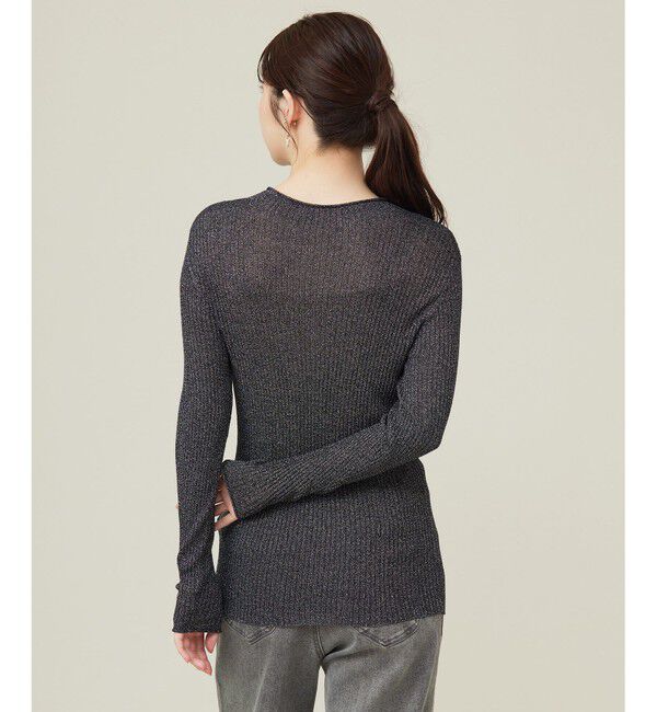 ANY SIS「【洗える】ラメシアーリブ ニット」|ニット・セーター|