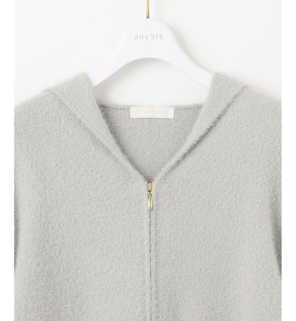 any SiS「【洗える】シャギーニット パーカー」|パーカー|