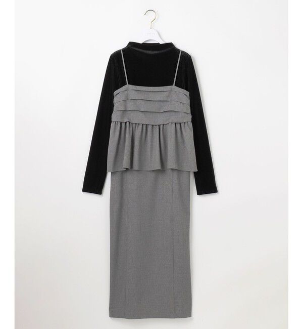 ANY SIS「【BAILA12月号掲載・貴島明日香さんコラボ】ドッキングビスチェワンピース&times;インナーセット」|ワンピース|