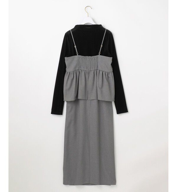 ANY SIS「【BAILA12月号掲載・貴島明日香さんコラボ】ドッキングビスチェワンピース&times;インナーセット」|ワンピース|