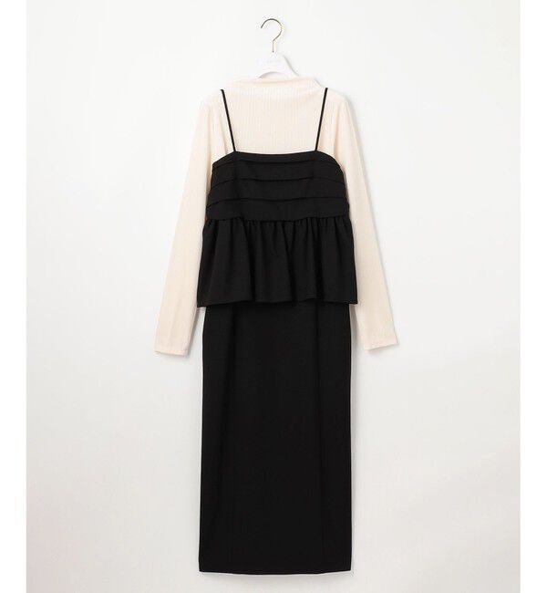 ANY SIS「【BAILA12月号掲載・貴島明日香さんコラボ】ドッキングビスチェワンピース&times;インナーセット」|ワンピース|