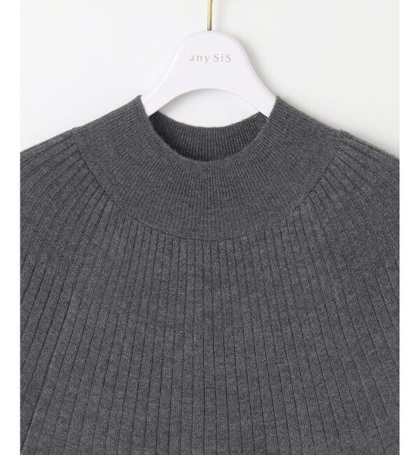 ANY SIS「【洗える】求心リブニット ワンピース」|ワンピース|