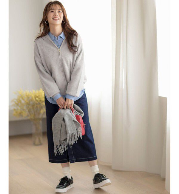 ANY SIS「【洗える】シャギーニット パーカー」|ニット・セーター|