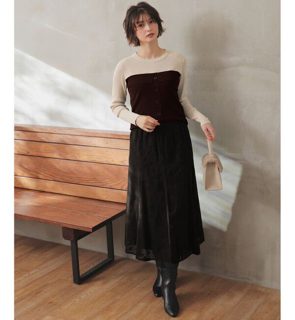 ANY SIS「ビスチェ風 長袖 ニット」|ニット・セーター|