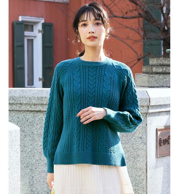 ANY SIS「ケーブル ニット プルオーバー」|ニット・セーター|