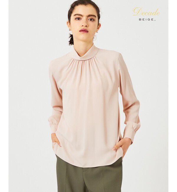 BEIGE,「EVA / ハイネックロングスリーブブラウス」|シャツ・ブラウス|Nude