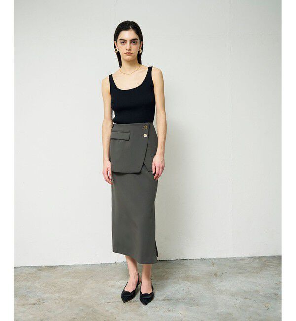 Grace Class「レイヤードペンシルスカート」|スカート|グレー