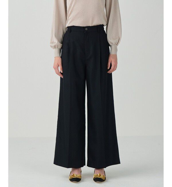Grace Class「ウールワイドパンツ」|その他|ブラック