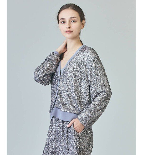 Grace Class「スパンコールニットカーディガン」|カーディガン|