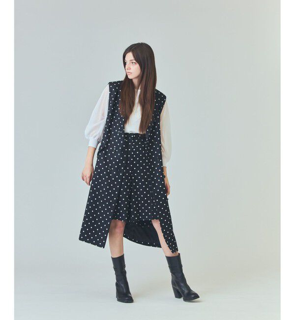 Grace Class「ドットジレドレス」|ワンピース|ブラック