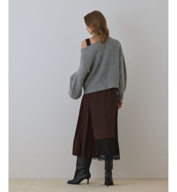 Diagram「サテンレースニットワンピース」|ワンピース|