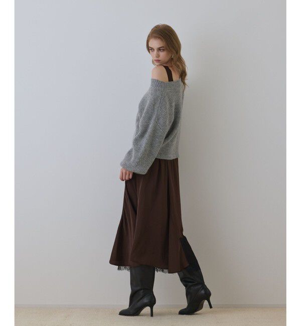 Diagram「サテンレースニットワンピース」|ワンピース|