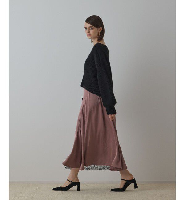 Diagram「サテンレースニットワンピース」|ワンピース|