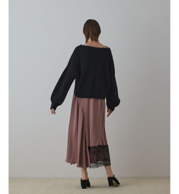 Diagram「サテンレースニットワンピース」|ワンピース|