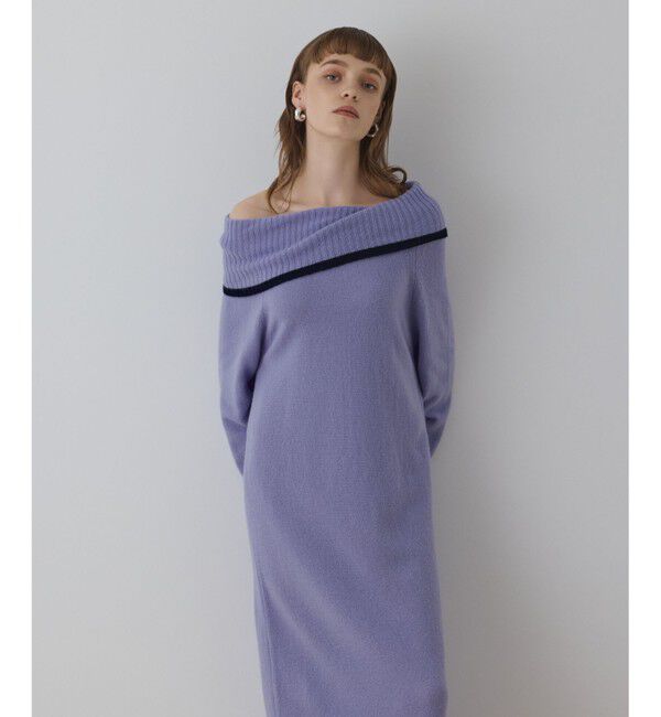 Diagram「バイカラーオフショルニットワンピース」|ワンピース|