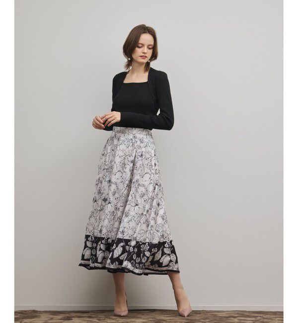 GRACE CONTINENTAL「フルーツフラワープリントスカート」|スカート|