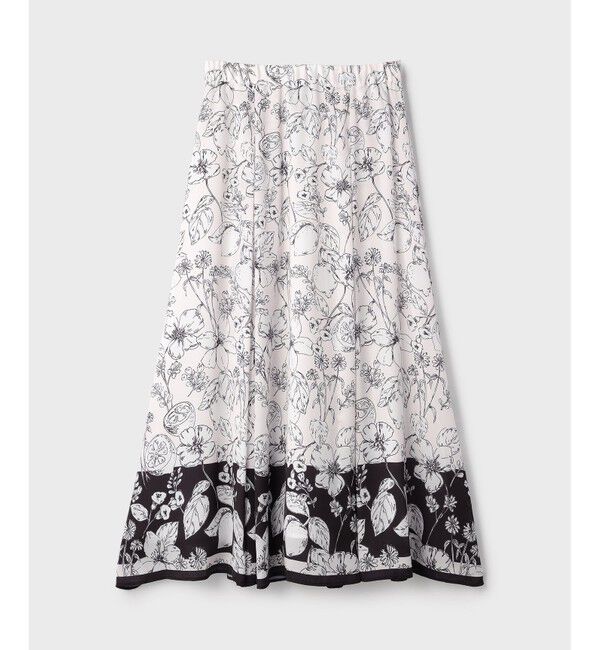 GRACE CONTINENTAL「フルーツフラワープリントスカート」|スカート|