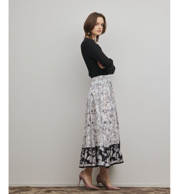 GRACE CONTINENTAL「フルーツフラワープリントスカート」|スカート|