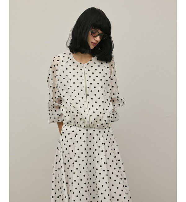 Diagram「ドットフロッキーブルゾン」|ブルゾン・スタジャン|ホワイト