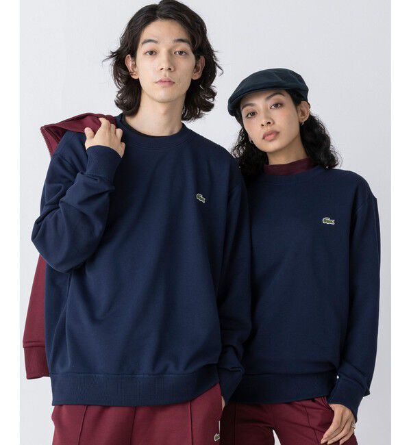 LACOSTE「プレミアムスウェットクルーネック トレーナー」|スウェット・ジャージ|ネイビー