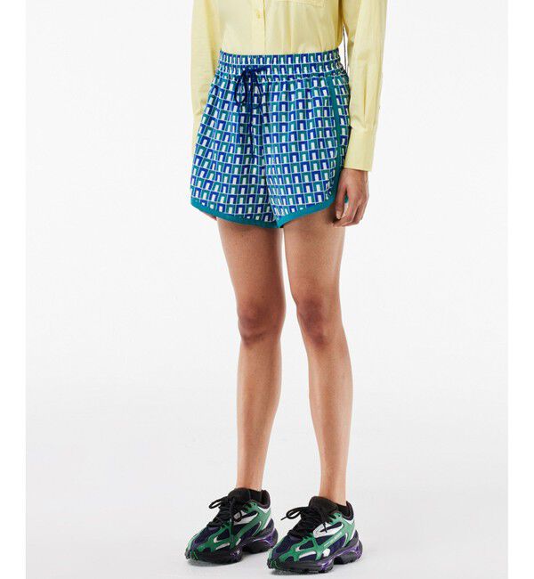 LACOSTE「グラフィックプリントバミューダショーツ」|その他|ブルー