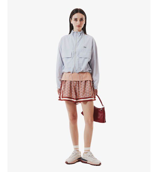 LACOSTE「撥水 ショート&ワイドシルエット スタンドカラーナイロンブルゾン」|その他|