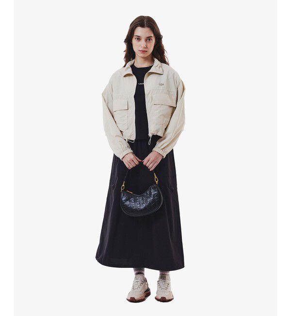 LACOSTE「撥水 ショート&ワイドシルエット スタンドカラーナイロンブルゾン」|その他|