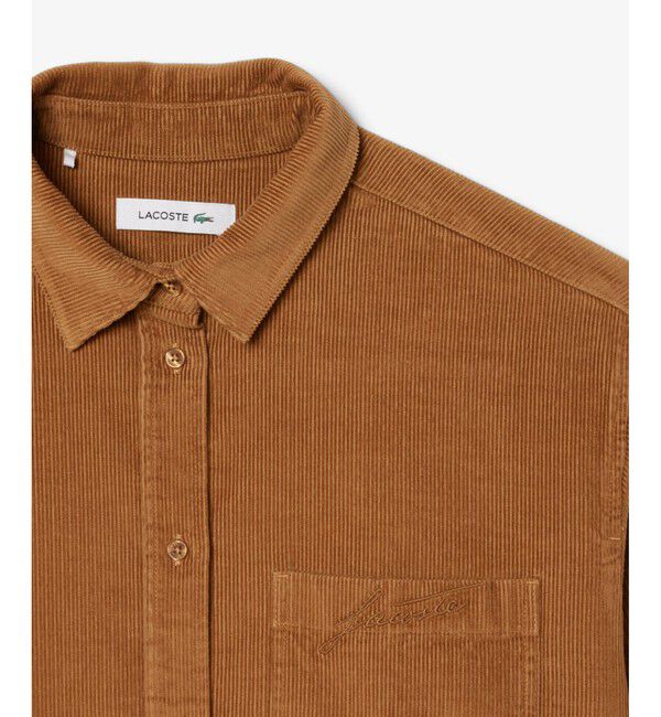 LACOSTE「オーバーサイズコーデュロイシャツ」|シャツ・ブラウス|