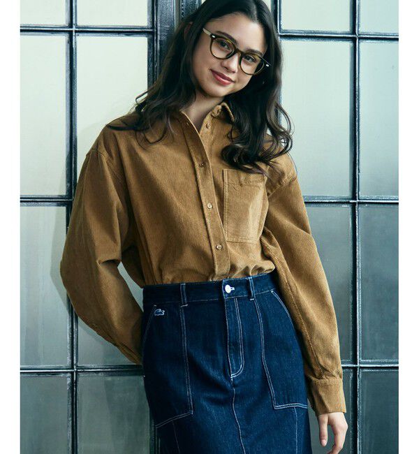 LACOSTE「オーバーサイズコーデュロイシャツ」|シャツ・ブラウス|