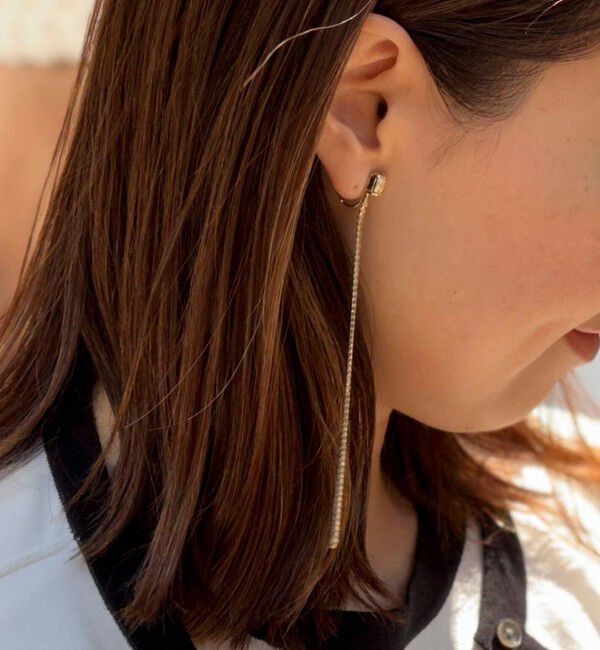 grace grace「【grace grace/グラスグラス】【PR林☆別注アイテム】ビジューロングイヤリング」|ピアス|