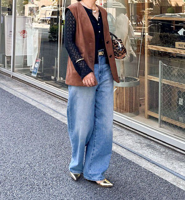 Rie Miller「【RM denim】ソフトルーズストレートデニム」|デニム|